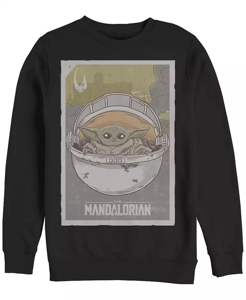 商品FIFTH SUN|Men's Star Wars Mandalorian Baby Crew Fleece Pullover T-shirt,价格¥253,第1张图片
