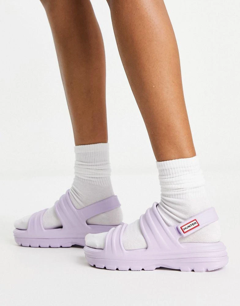 商品Hunter|Hunter bloom algae foam sandals in lilac,价格¥430,第3张图片详细描述