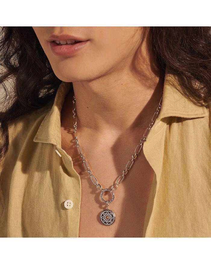 商品John Hardy|Sterling Silver Classic Chain Interchangeable Ring & Flower Pendant Necklace, 18",价格¥7612,第2张图片详细描述