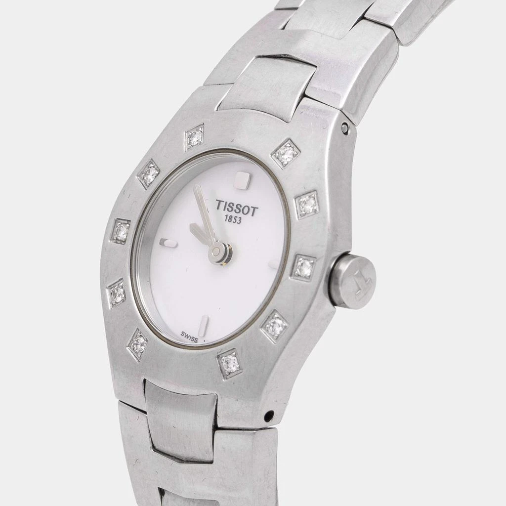 商品[二手商品] Tissot|Tissot Mother of Pearl Stainless Steel Diamond L521 Women's Wristwatch 23 mm,价格¥1295,第2张图片详细描述