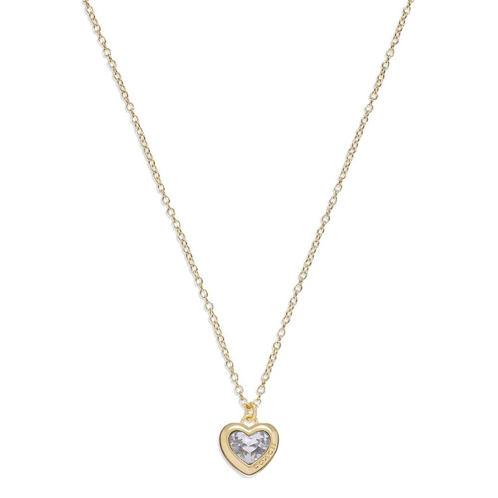 Faux Stone Heart Pendant Necklace商品第1张图片规格展示