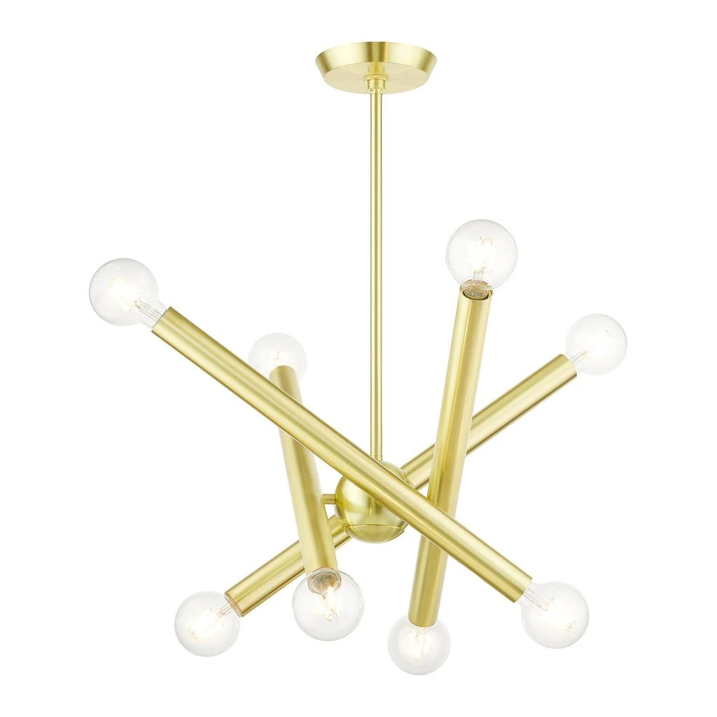 商品Livex Lighting|Eight Light Satin Brass Chandelier,价格¥2470,第3张图片详细描述