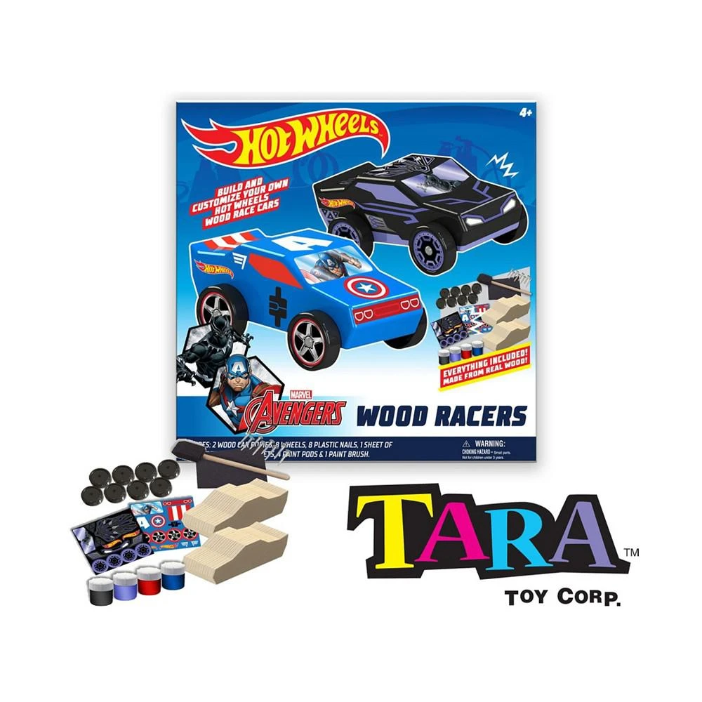 商品Hot Wheels|DIY Toy Wood Car Racers - 2 Pack (Marvel Avengers Black Panther and Captain America),价格¥106,第4张图片详细描述