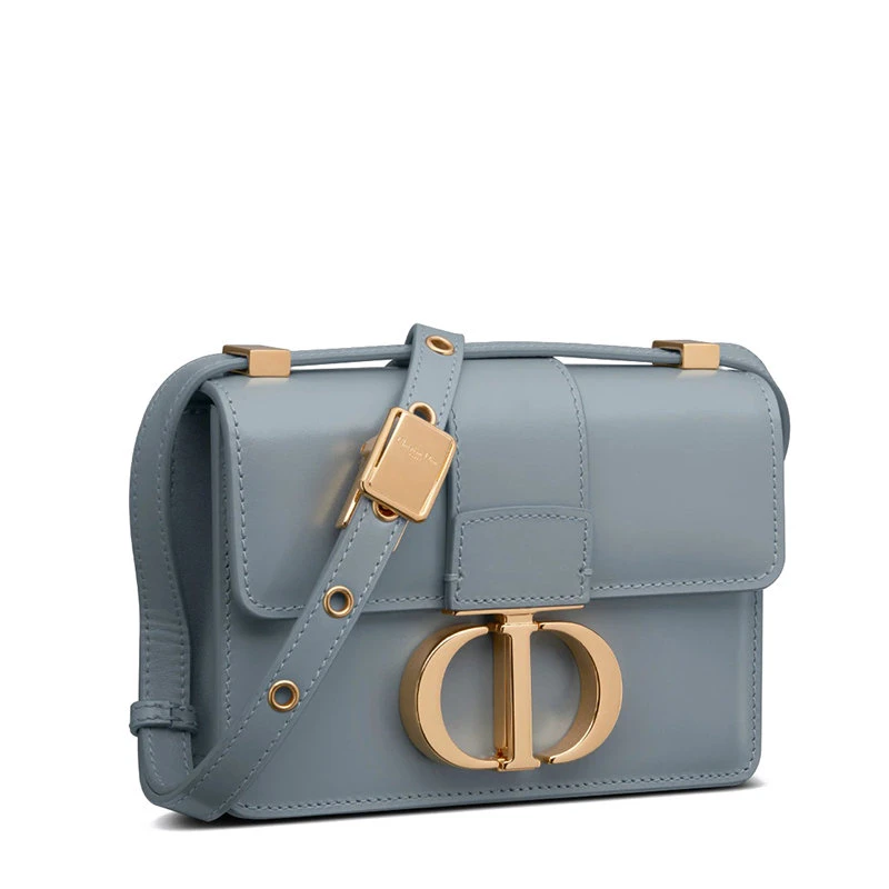 商品Dior|【预售3-7天】DIOR/迪奥 2021秋冬 30 MONTAIGNE系列 女士微型灰蓝色小牛皮CD金属扣翻盖蒙田手提斜挎单肩包S2110UMOS_M991,价格¥16181,第4张图片详细描述