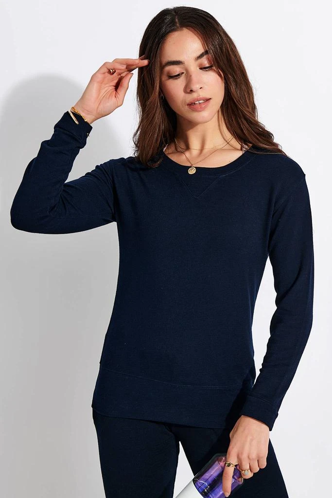 商品Monrow|Supersoft Crew Neck Sweatshirt - Inca,价格¥706,第1张图片