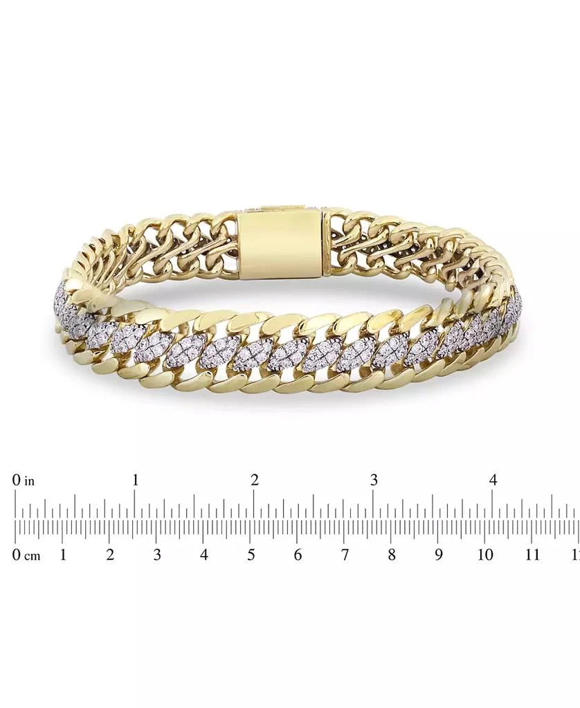 商品Macy's|Men's Diamond Curb Link Chain Bracelet (5 ct. t.w.) in 10k Gold,价格¥56838,第3张图片详细描述