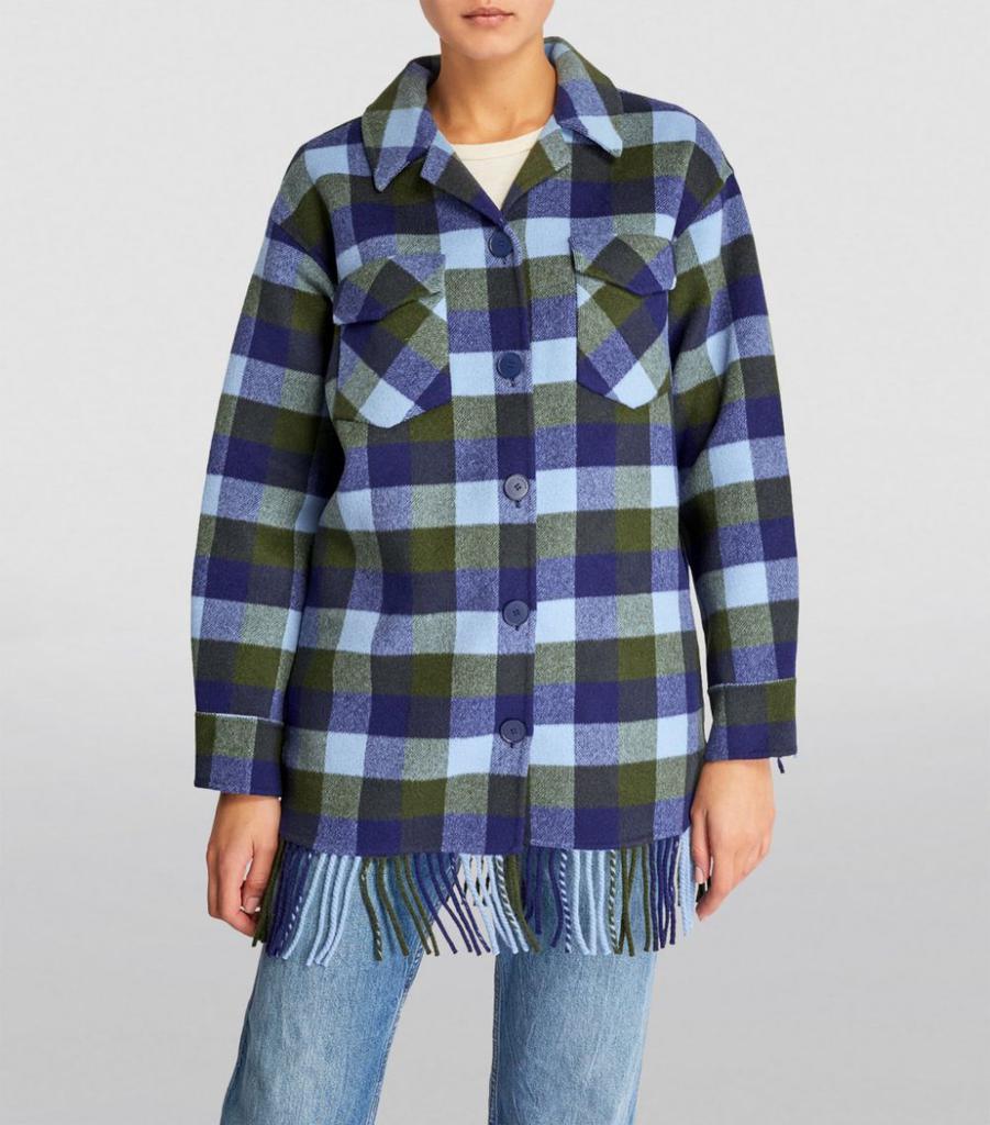 商品Sandro|Wool-Blend Check Jacket,价格¥4938,第5张图片详细描述