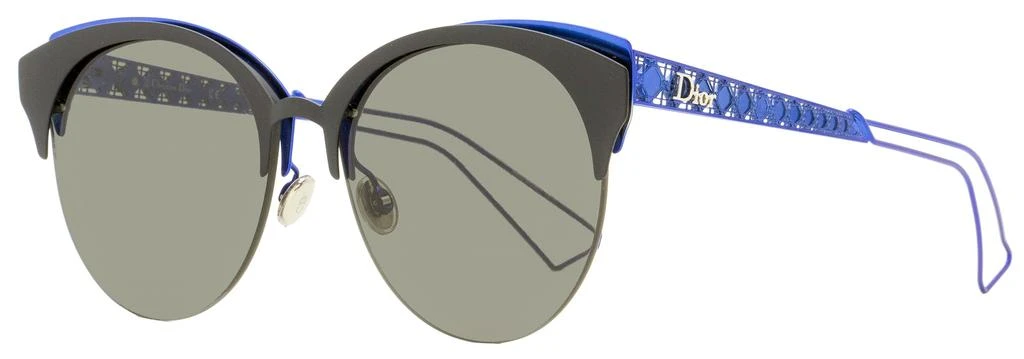 商品Dior|Dior Women's Semi-Rimless Sunglasses DioramaClub G5V2K Matte Black/Blue 55mm,价格¥1029,第1张图片