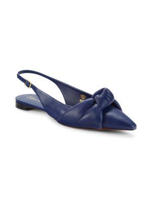 Leather Slingback Flat Shoes商品第2张图片规格展示