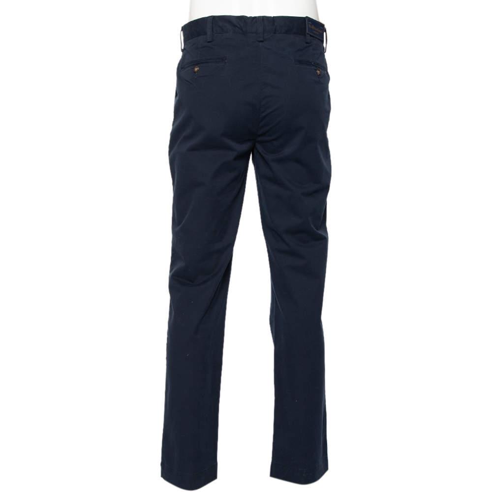 Polo Ralph Lauren Navy Blue Cotton Classic Fit Formal Pants L商品第3张图片规格展示
