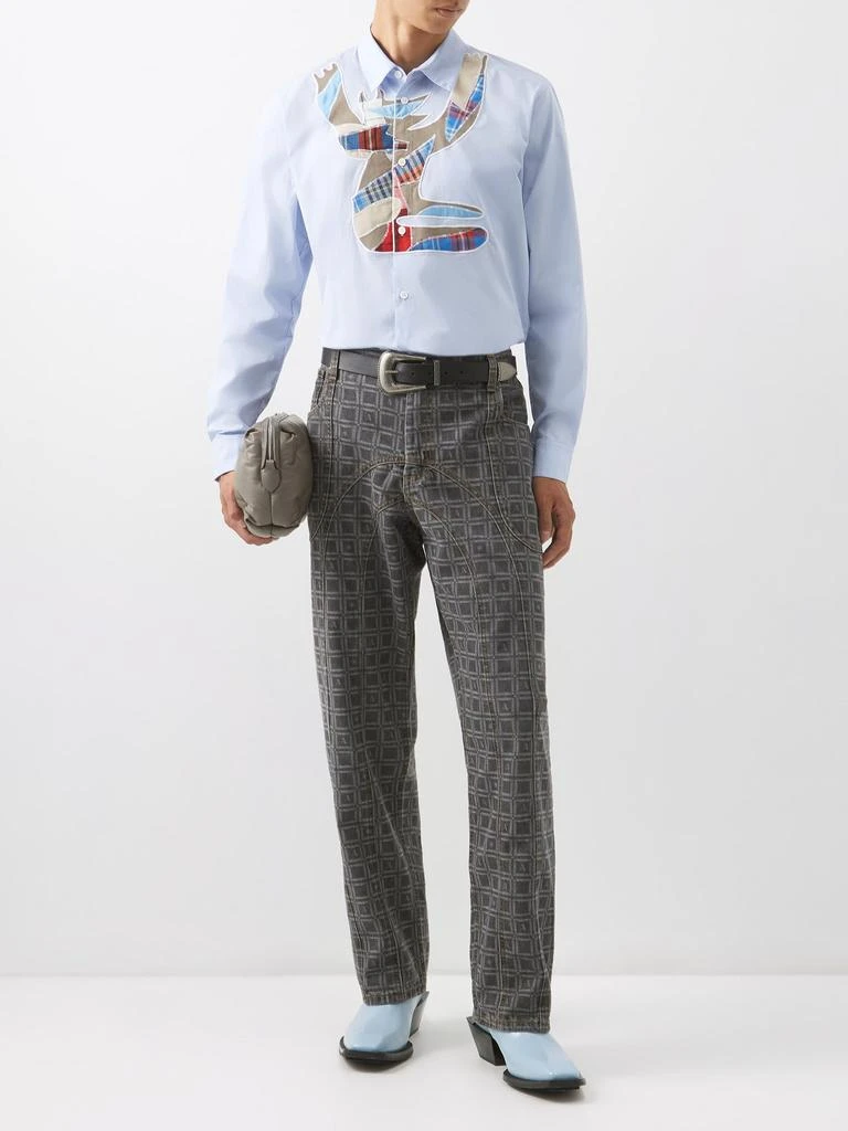 商品Charles Jeffrey Loverboy|Patchwork cotton-poplin shirt,价格¥2092,第2张图片详细描述