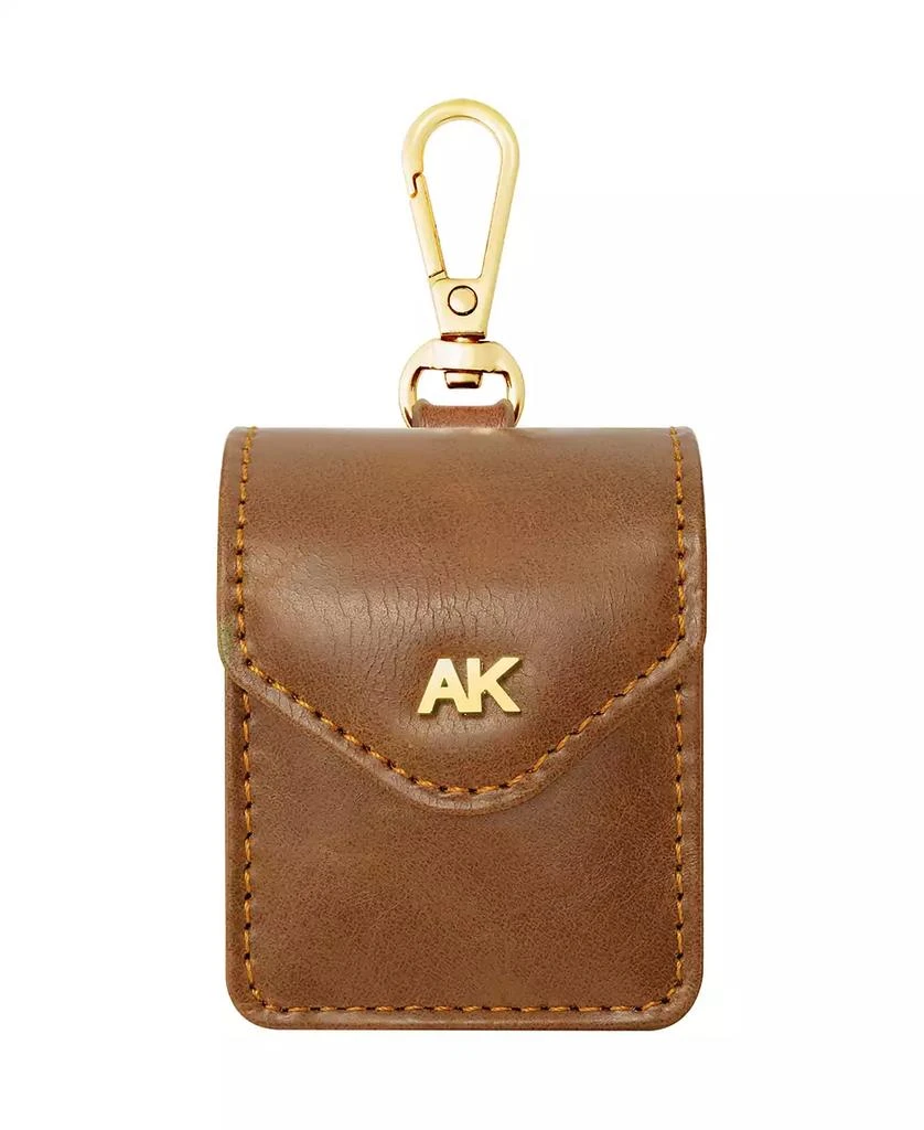 商品Anne Klein|Women's Honey Brown Faux Leather Case with Spring Clip designed for AirPods®,价格¥135,第1张图片