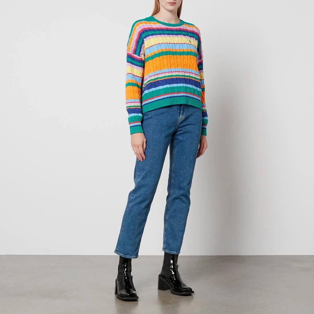 商品Ralph Lauren|Polo Ralph Lauren Striped Cable-Knit Cotton Long Sleeve Pullover,价格¥2004,第3张图片详细描述