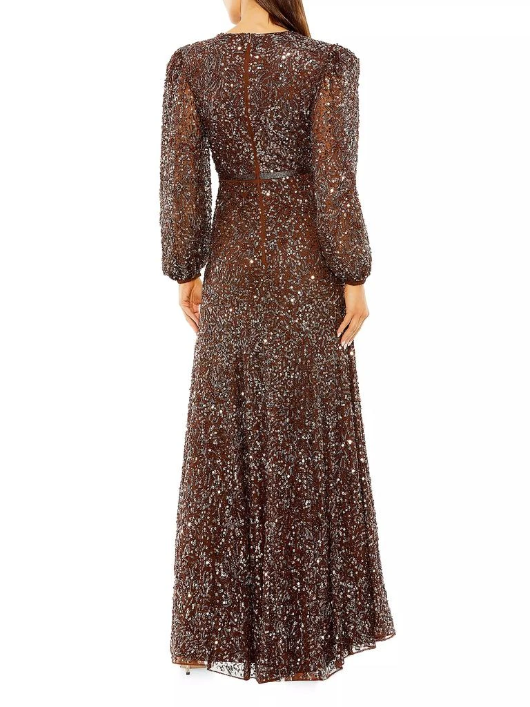 商品Mac Duggal|Embellished Bishop-Sleeve A-Line Gown,价格¥5979,第2张图片详细描述