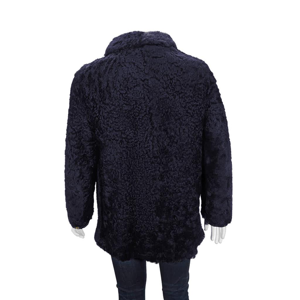 Burberry Curly Shearling Coat In Navy, Brand Size 46 (US Size 36)商品第3张图片规格展示
