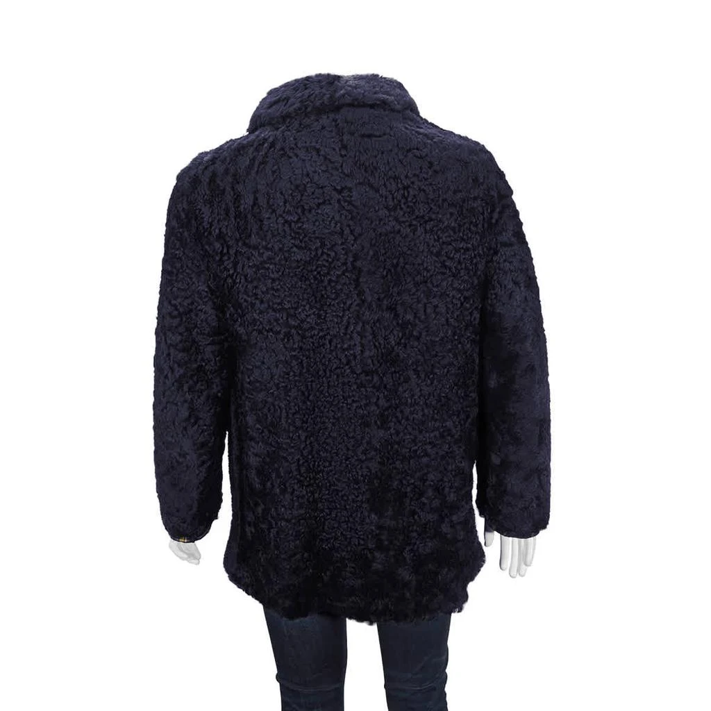 商品Burberry|Burberry Curly Shearling Coat In Navy, Brand Size 50 (US Size 40),价格¥4167,第3张图片详细描述