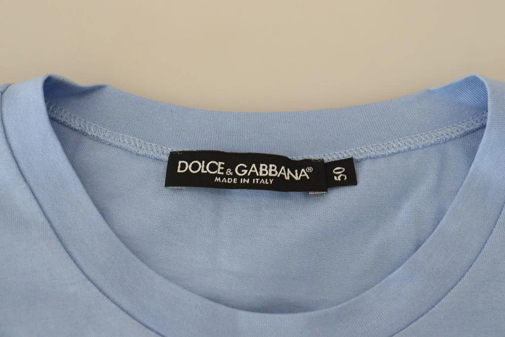 商品Dolce & Gabbana|Dolce & Gabbana Light Blue Happy New Year 2017 Cotton T-shirt,价格¥2505,第5张图片详细描述