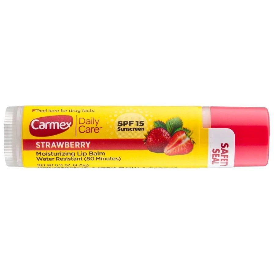 商品Carmex|Daily Care Moisturizing Lip Balm With Sunscreen Strawberry,价格¥13.41,第1张图片