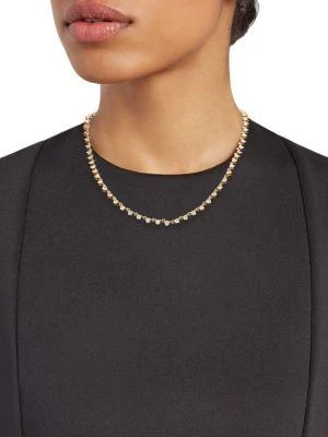 商品Sterling Forever|14K Yellow Goldplated Sterling Silver Cubic Zirconia Tennis Necklace,价格¥671,第2张图片详细描述