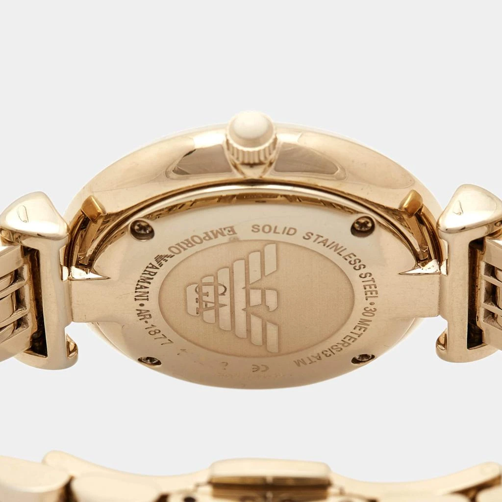 商品[二手商品] Emporio Armani|Emporio Armani Silver Gold Plated Stainless Steel Classic AR-1877 Women's Wristwatch 32 mm,价格¥1118,第5张图片详细描述