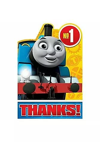 商品Amscan|Thomas All Aboard Thank You Postcards   8 Per Pack,价格¥54,第1张图片