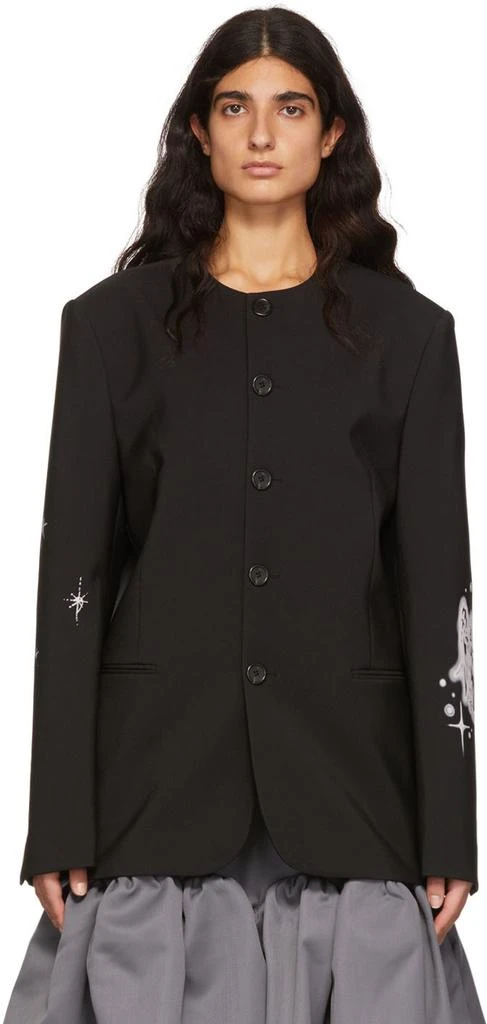 商品We11done|Black Polyester Jacket,价格¥2317,第1张图片