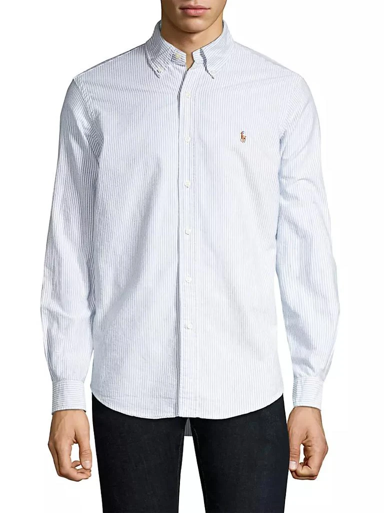 商品Ralph Lauren|Striped Cotton Oxford Shirt,价格¥937,第3张图片详细描述