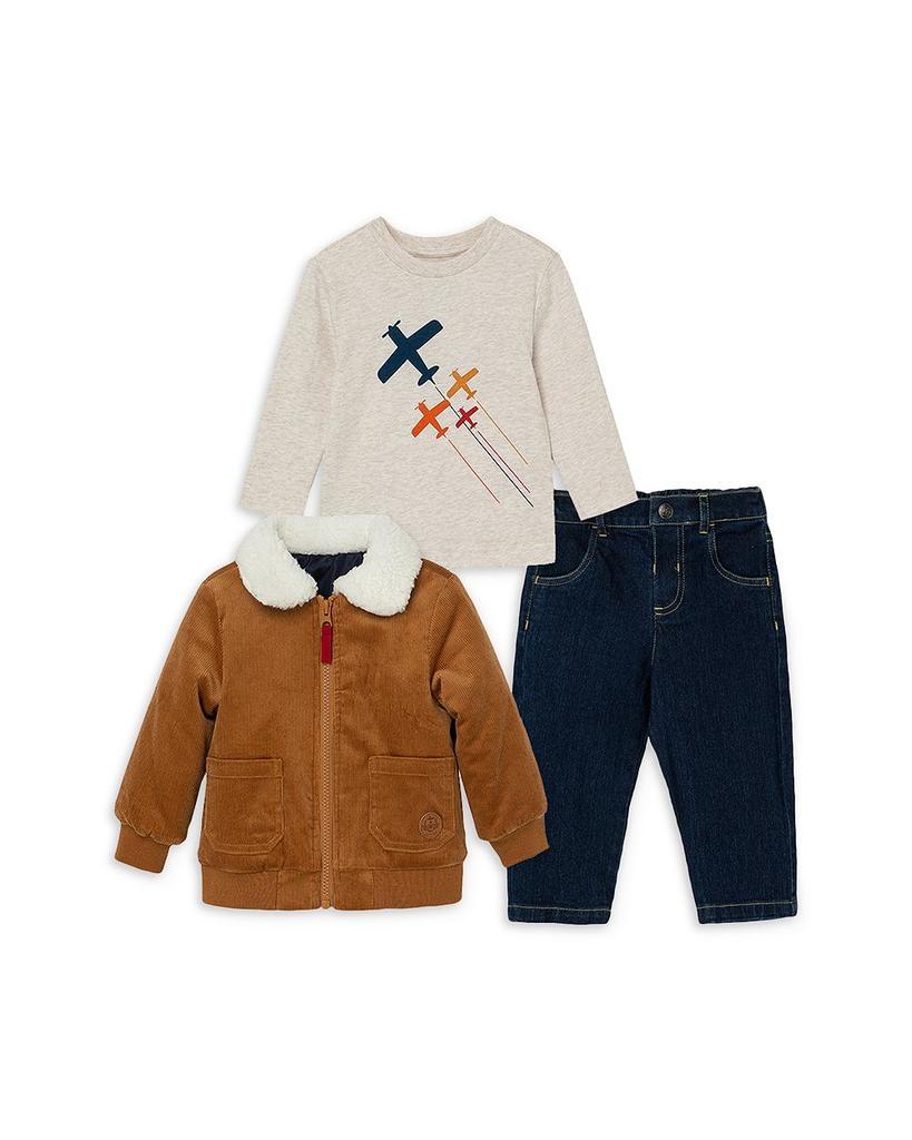 商品Little Me|Boys' Corduroy Jacket, Airplane Tee & Jeans Set - Baby,价格¥503,第1张图片