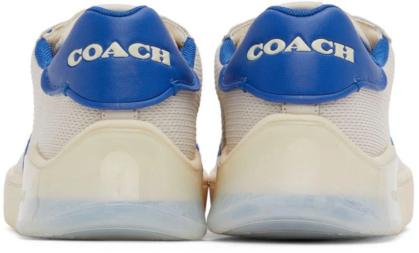 商品Coach|Off-White & Blue Citysole Court Sneakers,价格¥493,第2张图片详细描述