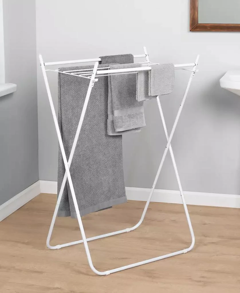 商品Honey Can Do|White Metal Collapsible Clothes Drying Rack,价格¥448,第3张图片详细描述