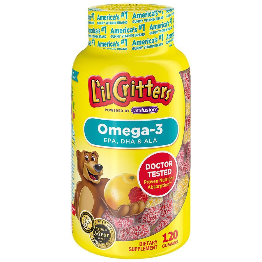 商品L'il Critters|Omega-3 DHA软糖 120粒,价格¥100,第1张图片