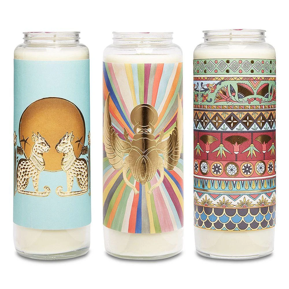 商品LA DOUBLE J|Unscented Pillar Candles, Set of 3,价格¥1277,第1张图片