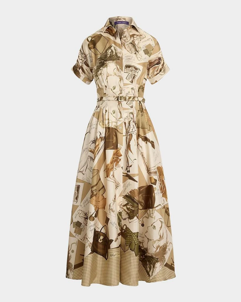 商品Ralph Lauren|Donatella Multi Diary of a Collection Silk Shirtdress,价格¥25379,第1张图片