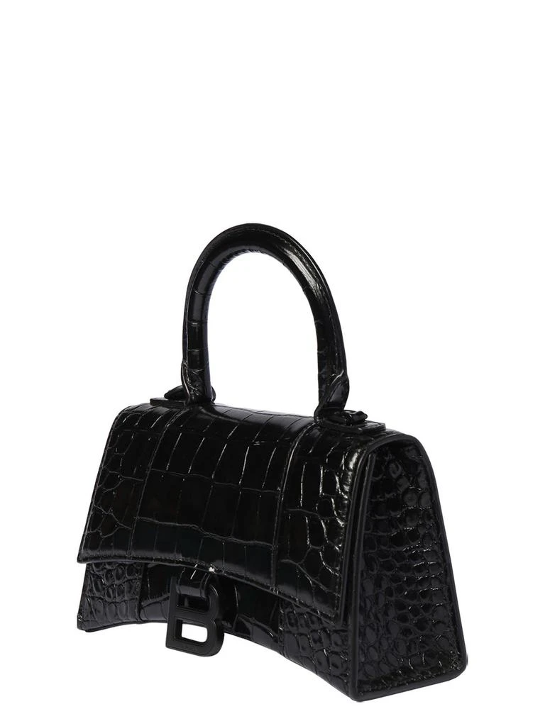 商品Balenciaga|Xs Hourglass Croc Embossed Leather Bag,价格¥21303,第3张图片详细描述