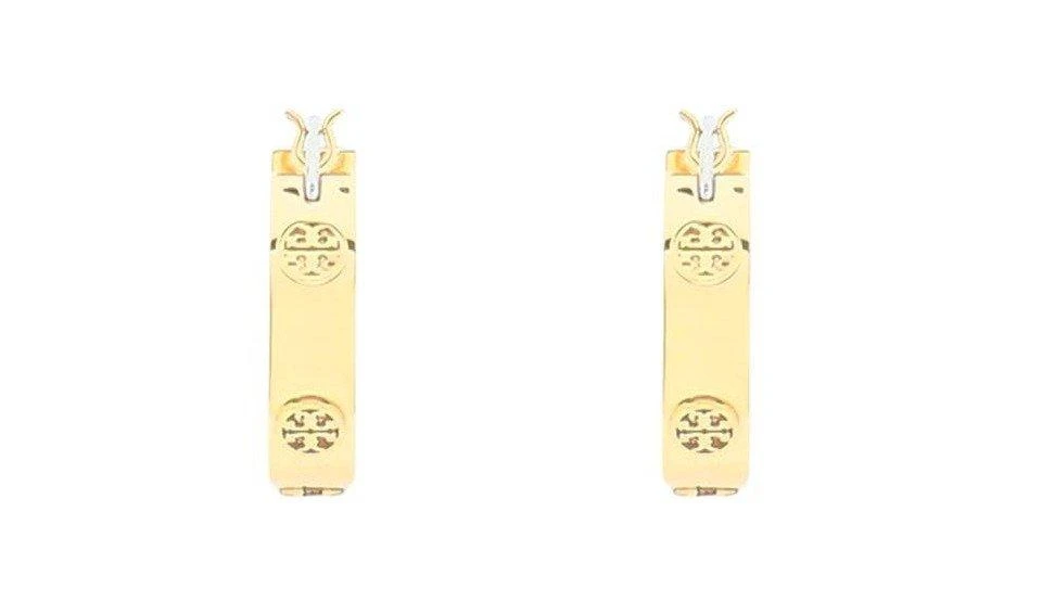 商品Tory Burch|Tory Burch Miller Double T Stud Hoop Earrings,价格¥733,第1张图片