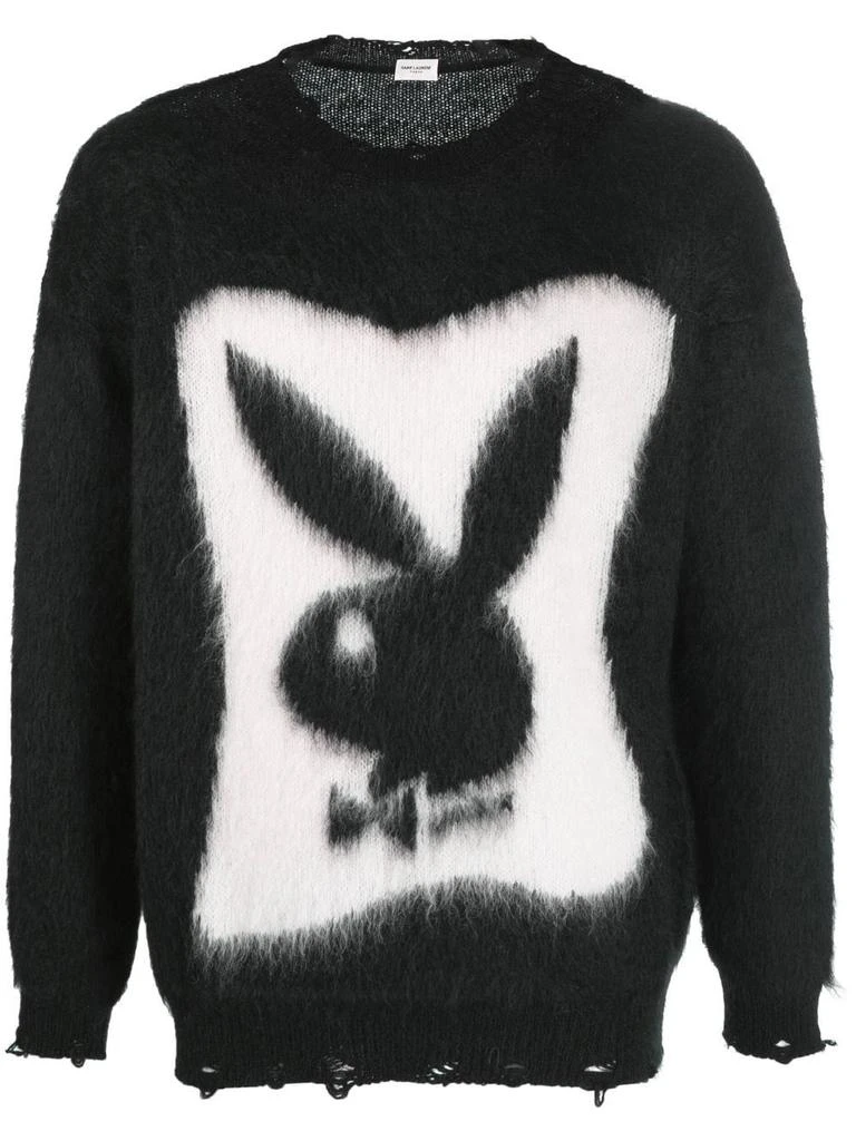 商品Yves Saint Laurent|Saint Laurent `Playboy` Sweater In Mohair,价格¥5782,第1张图片