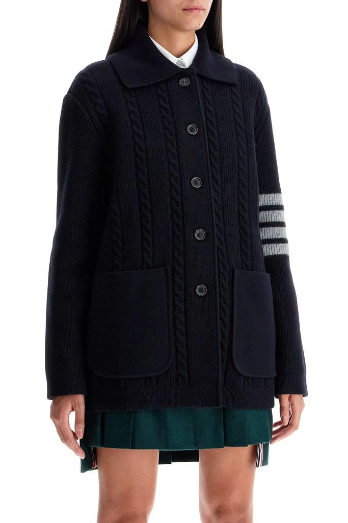 商品Thom Browne|'4-bar heavy knit cardigan,价格¥12601,第2张图片详细描述