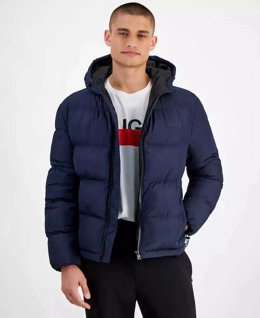 商品Hugo Boss|男式 Beazly2436 修身绗缝全拉链连帽棉服夹克,价格¥929,第1张图片详细描述