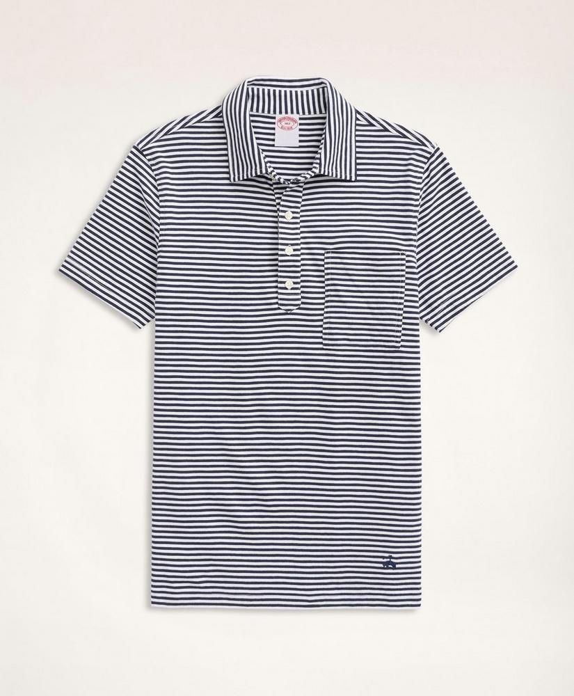 Big & Tall Vintage Jersey Feeder Stripe Polo Shirt商品第1张图片规格展示