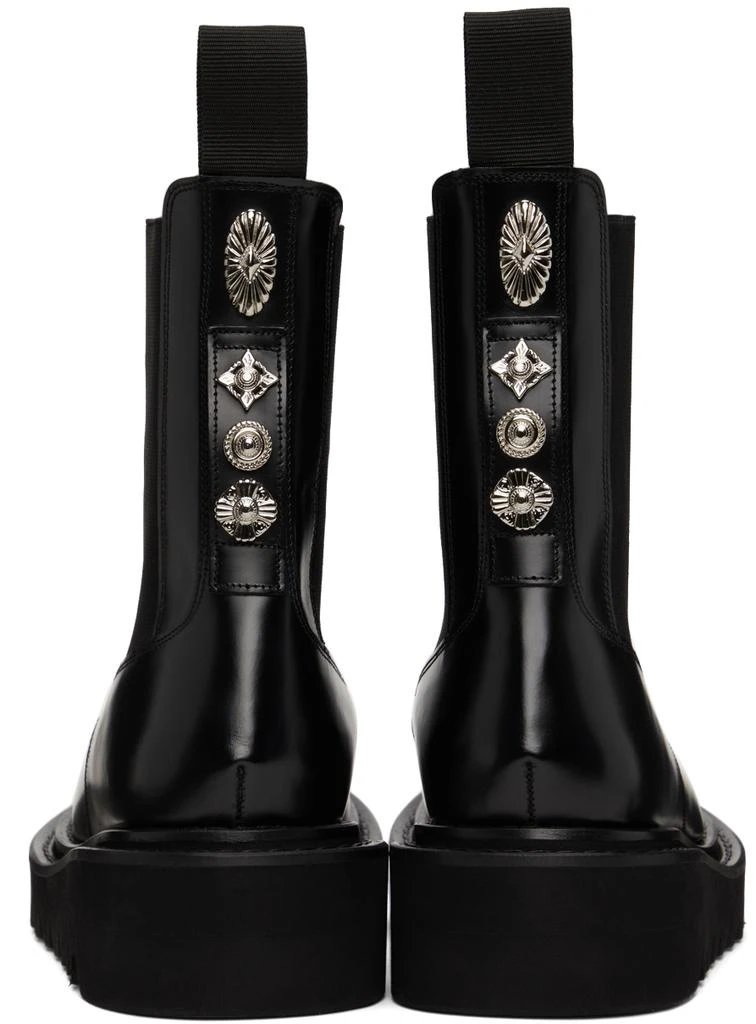 商品Toga Pulla|Black Leather Thick Sole Chelsea Boots,价格¥1480,第4张图片详细描述
