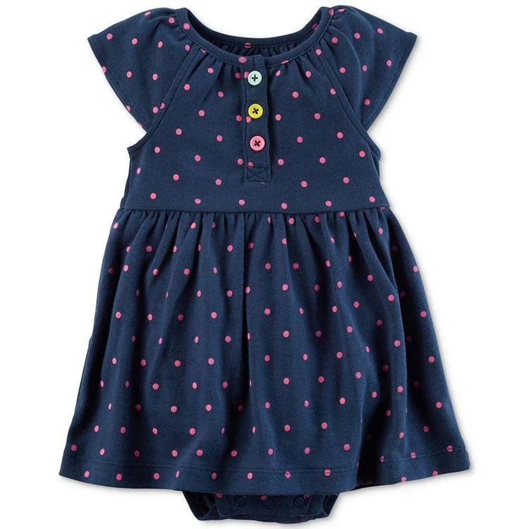 商品Carter's|2-Pc. Cardigan & Dot-Print Bodysuit-Dress Set, Baby Girls,价格¥75,第2张图片详细描述