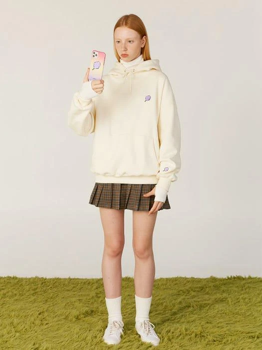 商品CLOTTY|SMALL CC HOODIE CREAM(CY2AFFM400A),价格¥708,第2张图片详细描述