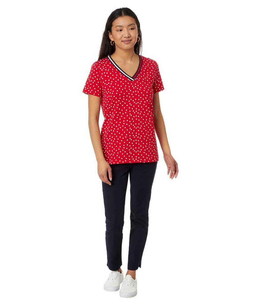 商品Tommy Hilfiger|Short Sleeve V-Neck Dot Tee,价格¥217,第4张图片详细描述