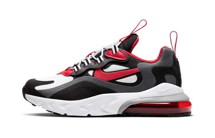 商品[国内直发] NIKE|[预售3天]Air Max 270 RT 拼接运动 减震 低帮 儿童休闲鞋 黑白红 中小童,价格¥309,第1张图片