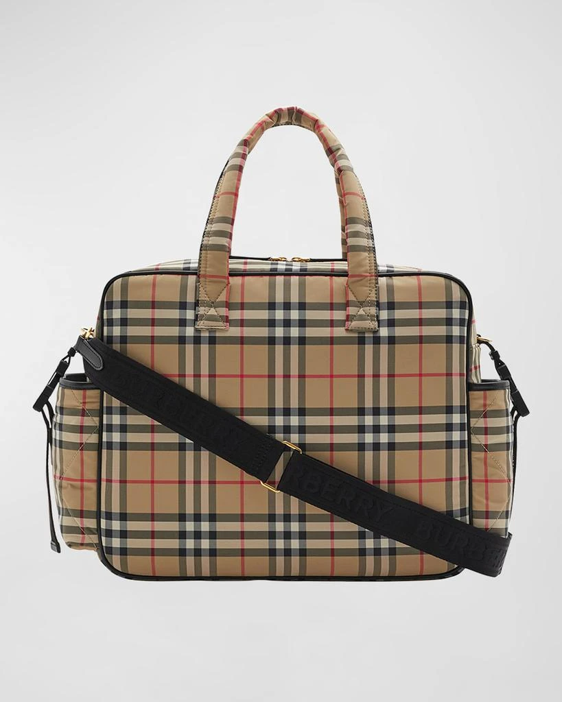 商品Burberry|Check-Print Diaper Bag W/ Changing Mat,价格¥10797,第2张图片详细描述