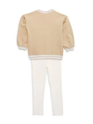商品Tommy Hilfiger|Little Girl’s 2-Piece Puff Sleeve Sweatshirt & Leggings Set,价格¥222,第2张图片详细描述