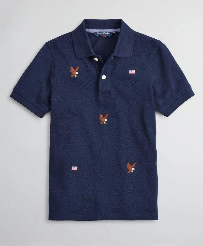 商品Brooks Brothers|Boys Cotton Pique Embroidered Polo Shirt,价格¥164,第1张图片