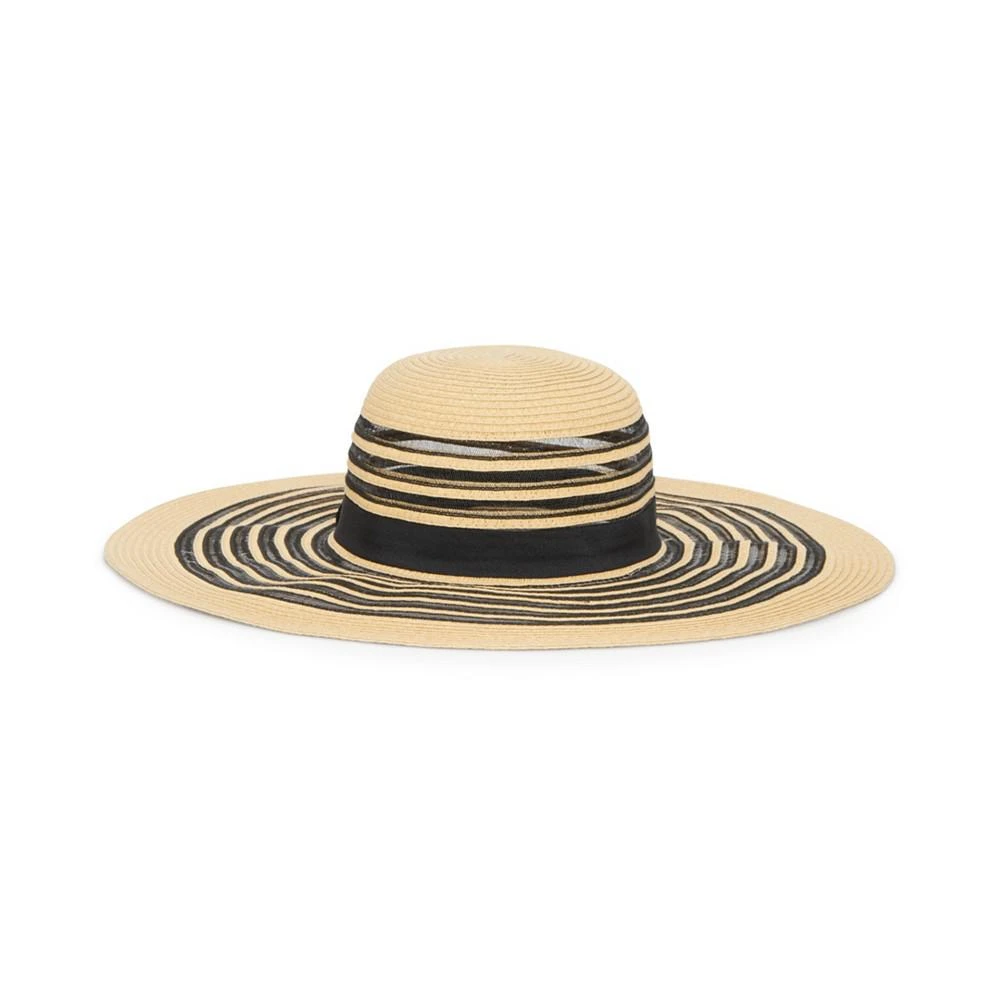 商品Karl Lagerfeld Paris|Karl Lagerfeld Women's Wide Brim Mesh Straw Sun Hat,价格¥519,第2张图片详细描述