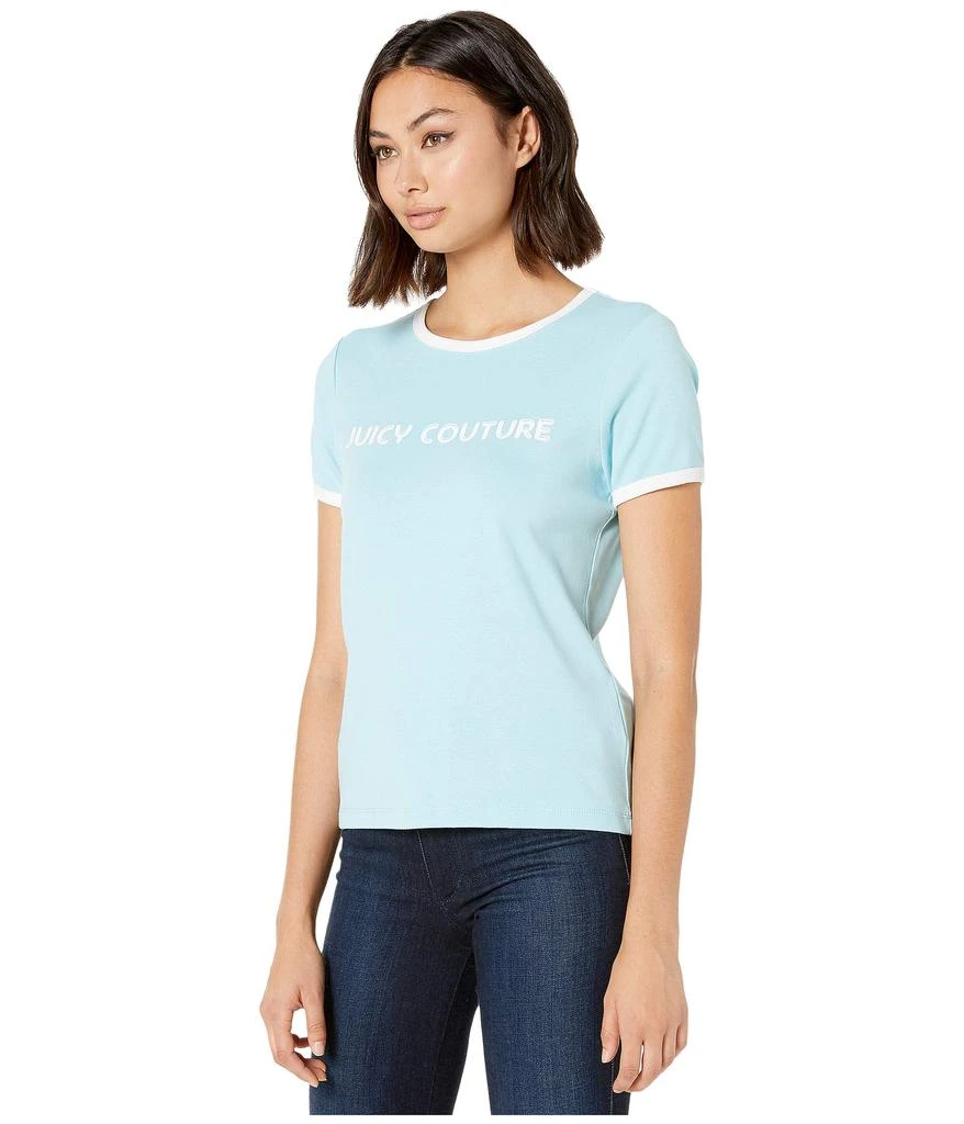 商品Juicy Couture|Juicy Poolside Logo Track Ringer Tee,价格¥185,第2张图片详细描述