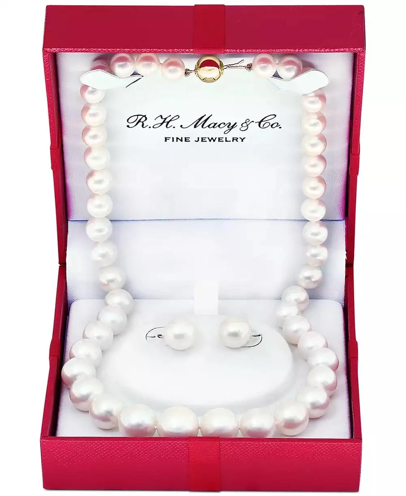商品Effy|EFFY® 2-Pc. Set Cultured Freshwater Pearl (7-1/2-13mm) Strand Necklace & Matching Stud Earrings,价格¥5832,第2张图片详细描述